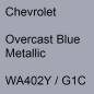 Preview: Chevrolet, Overcast Blue Metallic, WA402Y / G1C.